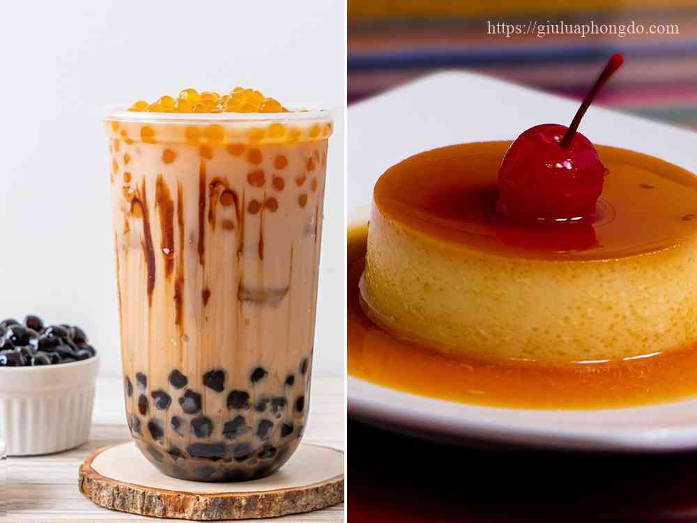 1 ly trà sữa bánh flan bao nhiêu calo