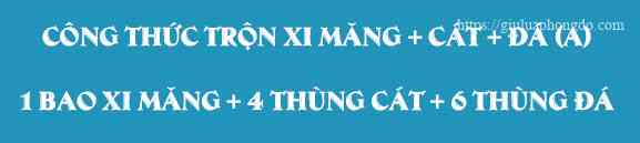 Công thức trộn xi măng cát đá