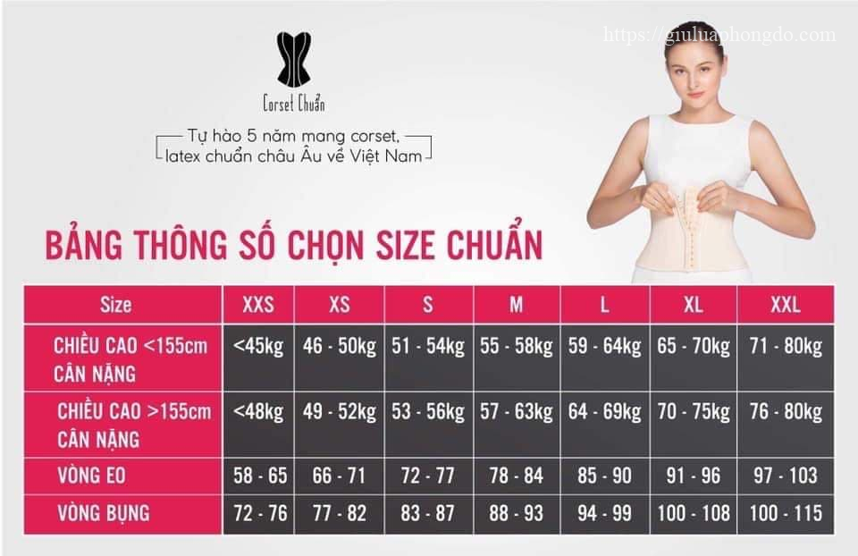 Hướng dẫn chọn size đai Latex phù hợp