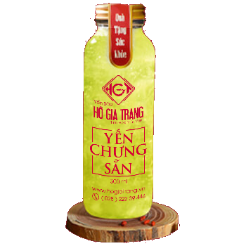 TỔ YẾN SÀO CHƯNG SẴN VỚI LÁ DỨA ( CHAI 300 ML )