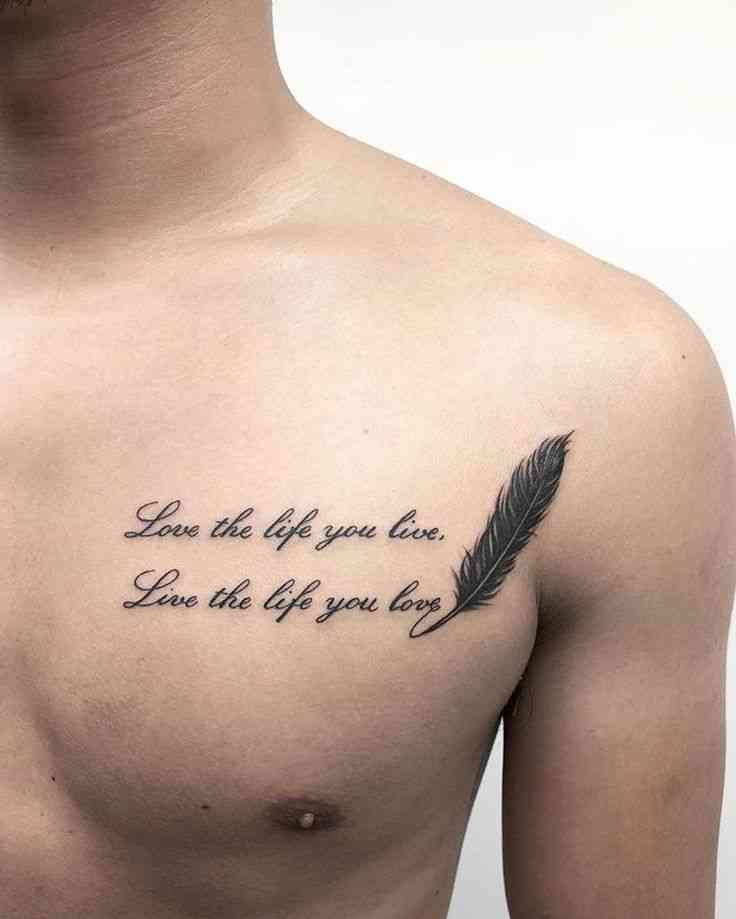 chest tattoos for men quotes