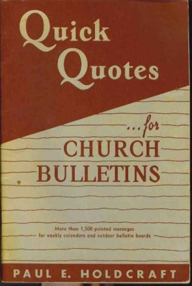 church bulletin quotes