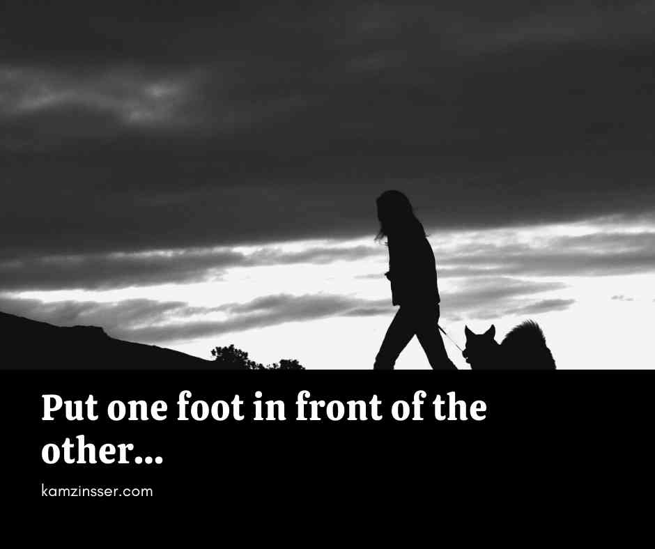 one foot in front of the other quotes