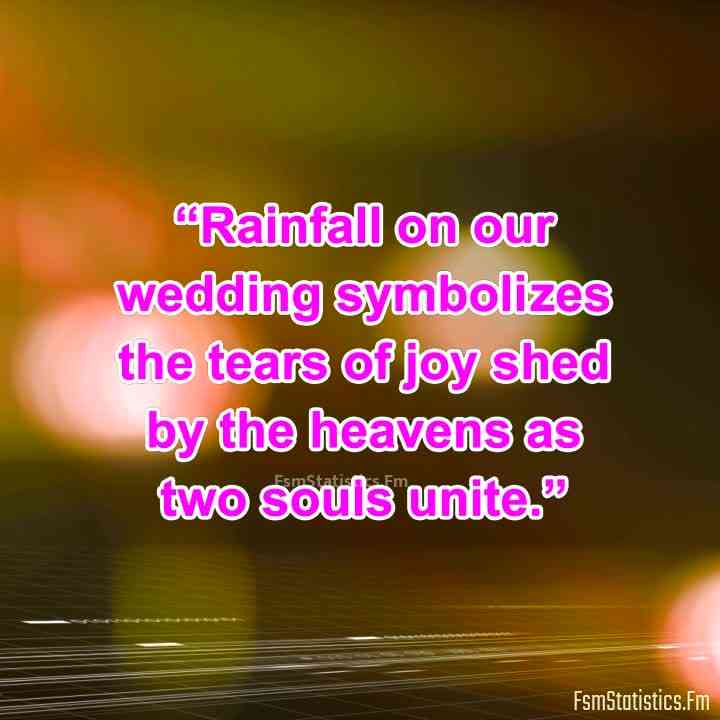 quotes about rain on wedding day