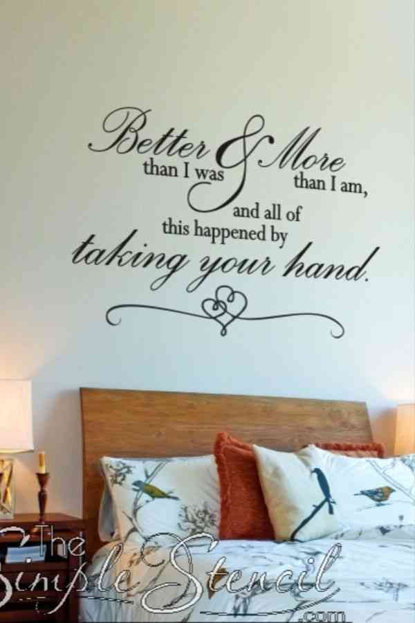 romantic bedroom wall quotes