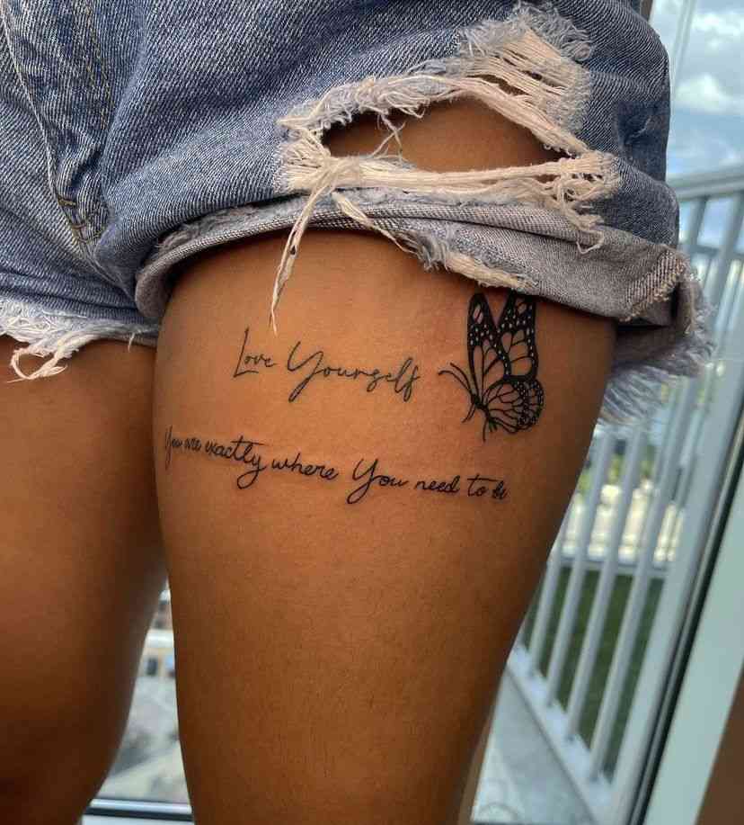 thigh tattoos for females quotes