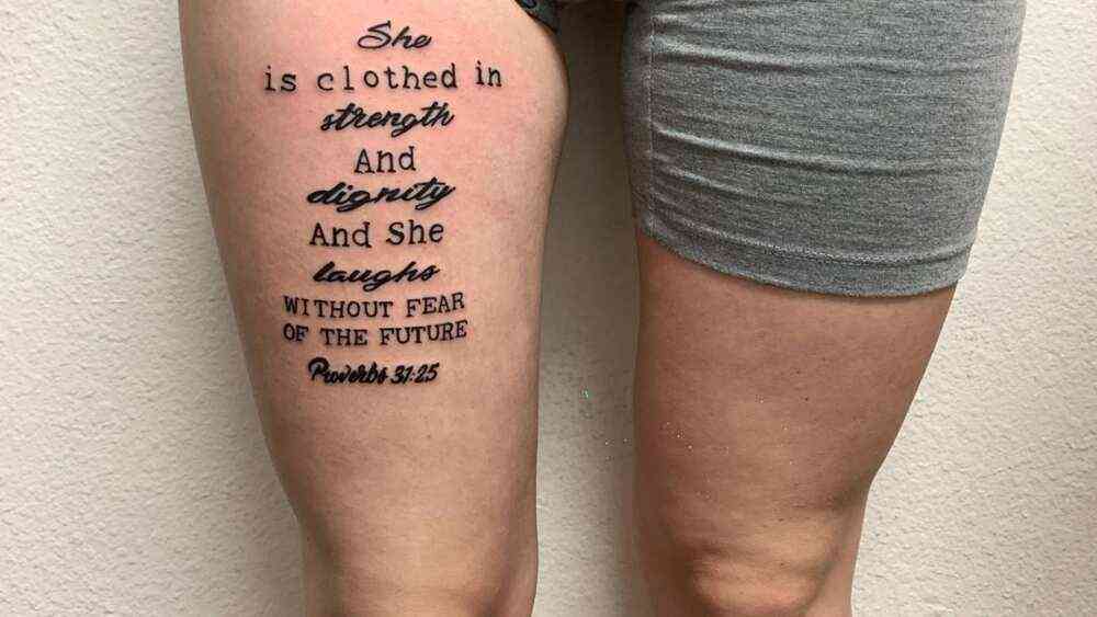 thigh tattoos for females quotes