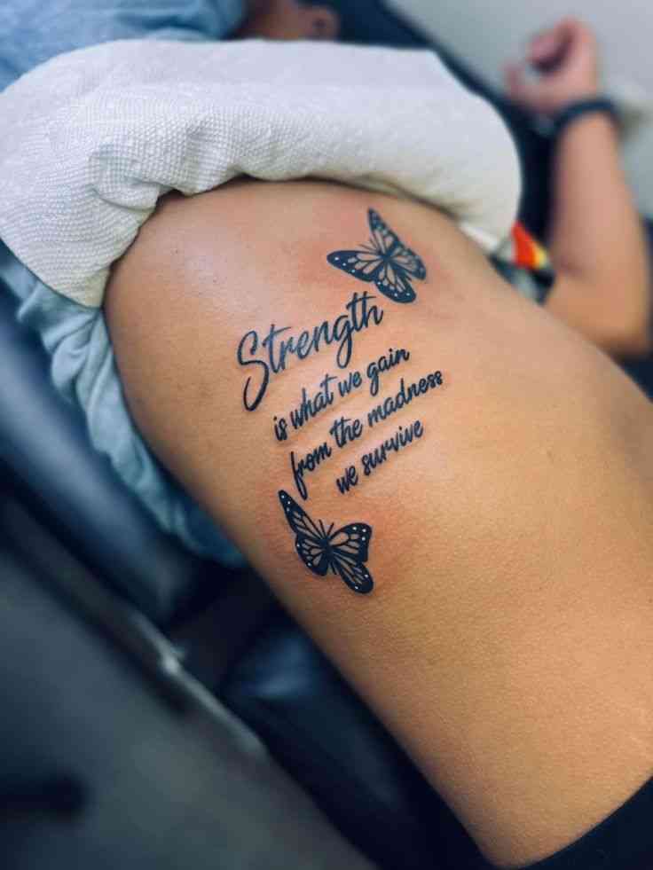 womens thigh tattoo quotes